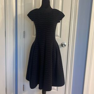 EUC Armani Collezioni Black Chevron Dress - Sz 6